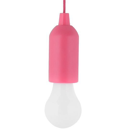 E-6621 BULB SHAPE PULL LIGHT 1W PINK E-6621 BULB SHAPE PULL LIGHT 1W PINK