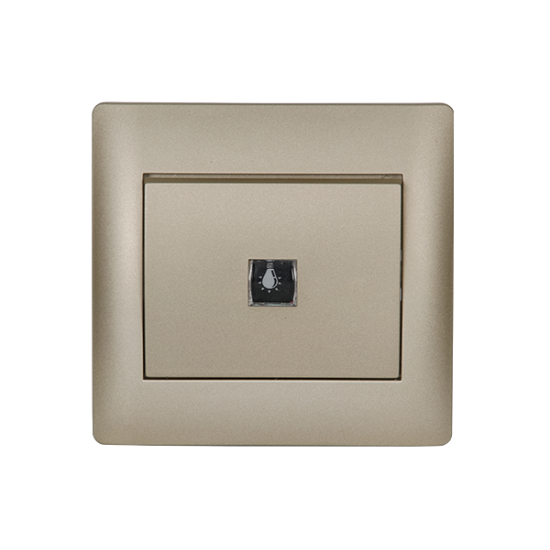 INTRERUPATOR CU REVENIRE RHYME CHAMPAGNE METALIC INTRERUPATOR CU REVENIRE RHYME CHAMPAGNE METALIC