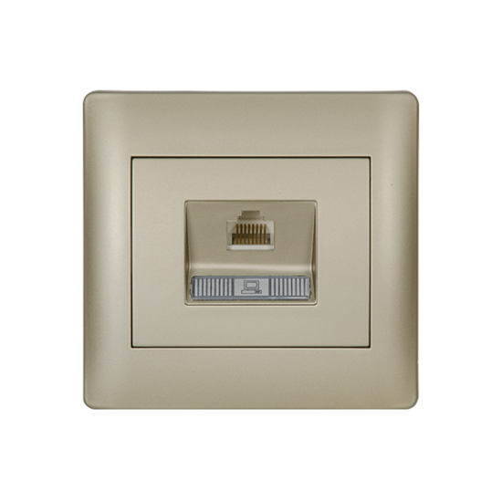 PRIZA PC RHYME (CAT6e) CHAMPAGNE METALIC PRIZA PC RHYME (CAT6e) CHAMPAGNE METALIC