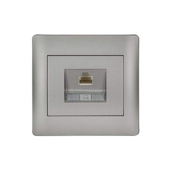 PRIZA PC RHYME (CAT6e) ARGINTIU METALIC PRIZA PC RHYME (CAT6e) ARGINTIU METALIC