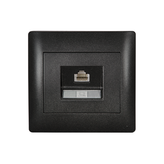 PRIZA PC RHYME NEGRU METALIC PRIZA PC RHYME NEGRU METALIC