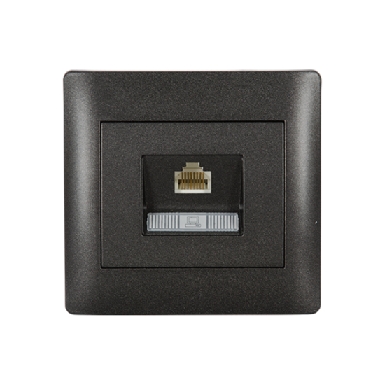 PRIZA PC RHYME (CAT6e) NEGRU METALIC PRIZA PC RHYME (CAT6e) NEGRU METALIC