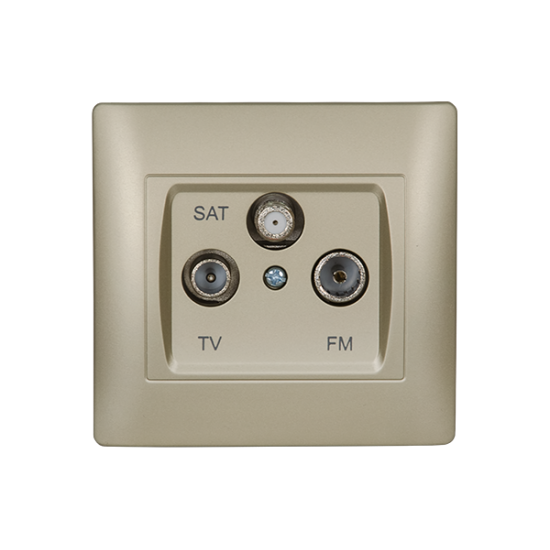PRIZA TV+FM+SAT RHYME CHAMPAGNE METALIC PRIZA TV+FM+SAT RHYME CHAMPAGNE METALIC