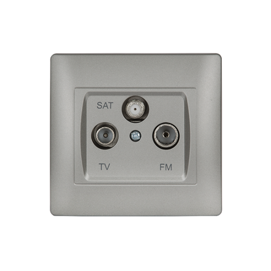 RHYME TV+FM+SAT SOCKET ARGINTIU METALIC RHYME TV+FM+SAT SOCKET ARGINTIU METALIC