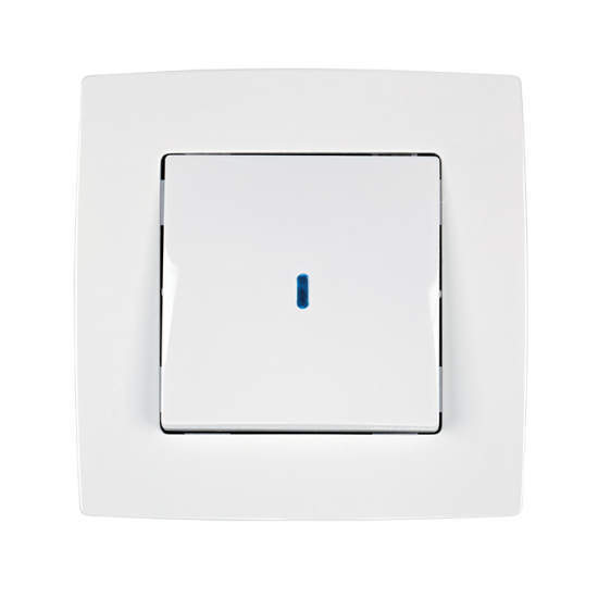 INTRERUPATOR SIMPLU CU LED CITY ALB METALIZAT INTRERUPATOR SIMPLU CU LED CITY ALB METALIZAT