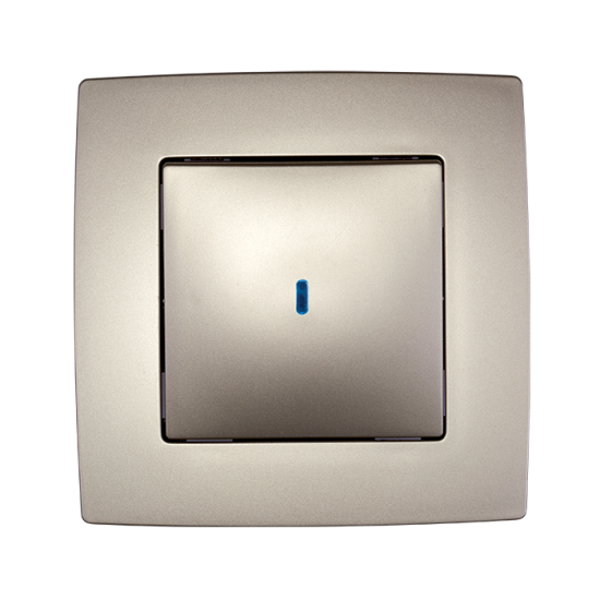INTRERUPATOR SIMPLU CU LED CITY CHAMPAGNE METALIZAT INTRERUPATOR SIMPLU CU LED CITY CHAMPAGNE METALIZAT