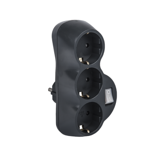 ADAPTOR TRIPLU GRAFIT CU CHEIE ADAPTOR TRIPLU GRAFIT CU CHEIE