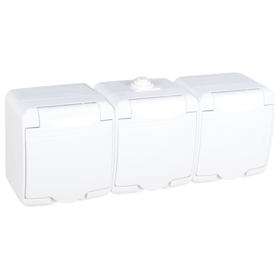 PRIZA TRIPLA ETANS – CAPAC ALB PRIZA TRIPLA ETANS – CAPAC ALB