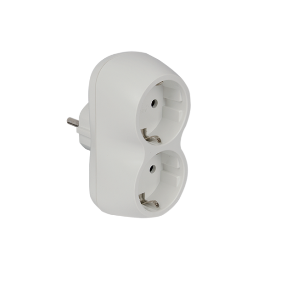 ADAPTOR DUBLU ALB ADAPTOR DUBLU ALB