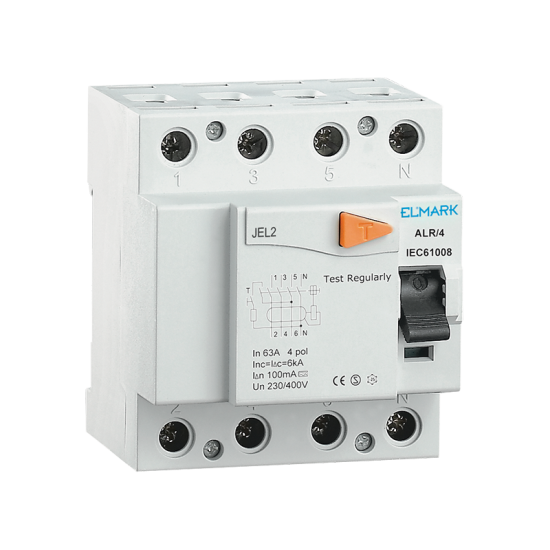 RESIDUAL CURRENT DEVICE JEL2 4,5kA 4P 63A/30mA RESIDUAL CURRENT DEVICE JEL2 4,5kA 4P 63A/30mA