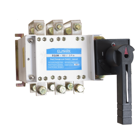 COMUTARE MANUALA PENTRU INTRERUPTOARE DE REZERVA EQ2M-160 160A 3P COMUTARE MANUALA PENTRU INTRERUPTOARE DE REZERVA EQ2M-160 160A 3P