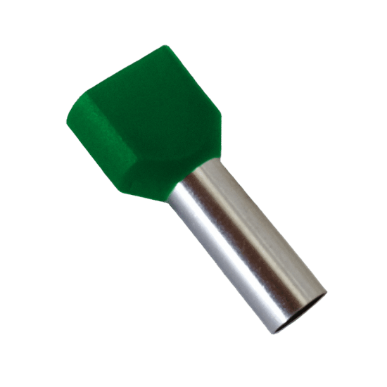 PINI DUBLI TERMINALI IZOLAŢI TЕ10-14/VERDE ÎNCHIS (100 buc. pe pachet)