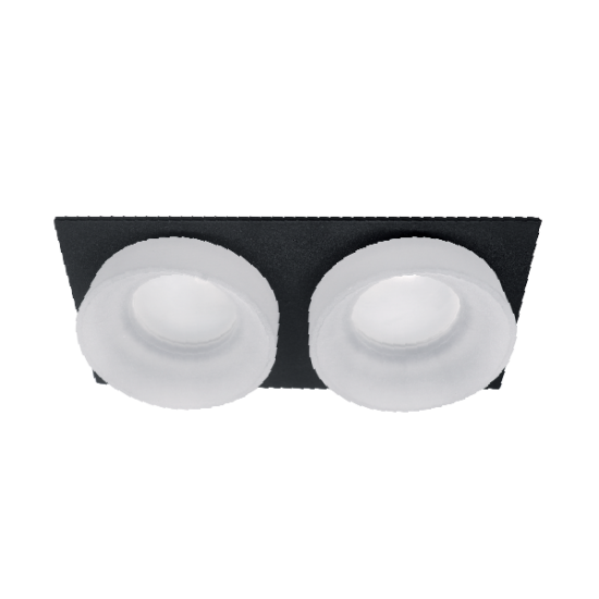 SA-045/2 DOUBLE DOWNLIGHT SQUARE BLACK/WHITE SA-045/2 DOUBLE DOWNLIGHT SQUARE BLACK/WHITE