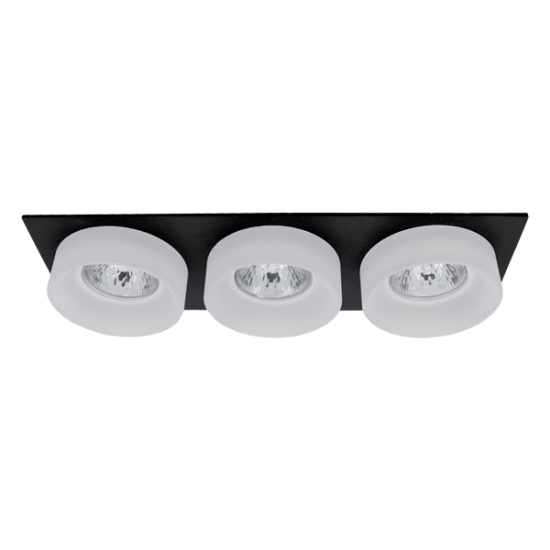 SA-045/3 TRIPLE DOWNLIGHT SQUARE BLACK/WHITE SA-045/3 TRIPLE DOWNLIGHT SQUARE BLACK/WHITE