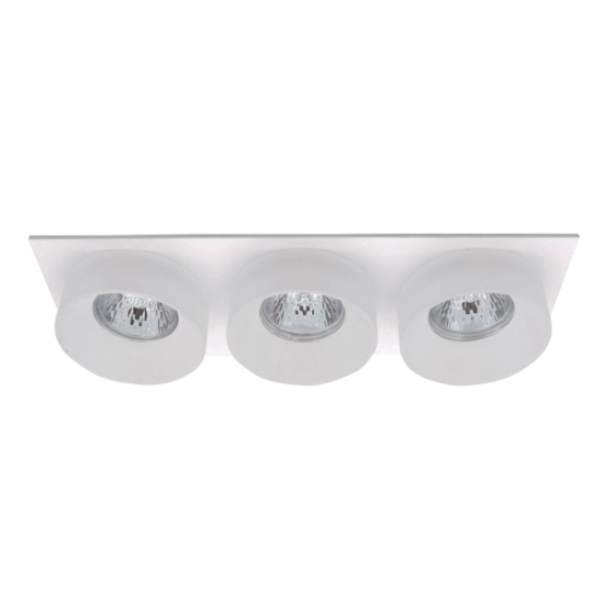 SA-045/3 TRIPLE DOWNLIGHT SQUARE WHITE/WHITE SA-045/3 TRIPLE DOWNLIGHT SQUARE WHITE/WHITE