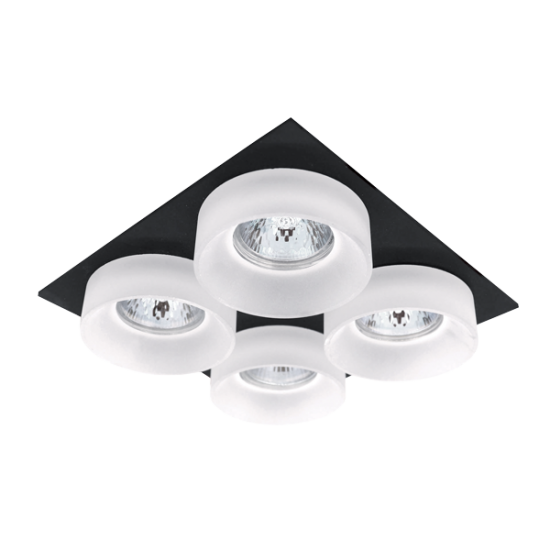 SA-045/4 QUADRUPLE DOWNLIGHT SQUARE BLACK/WHITE SA-045/4 QUADRUPLE DOWNLIGHT SQUARE BLACK/WHITE
