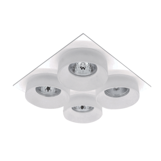 SA-045/4 QUADRUPLE DOWNLIGHT SQUARE WHITE/WHITE SA-045/4 QUADRUPLE DOWNLIGHT SQUARE WHITE/WHITE