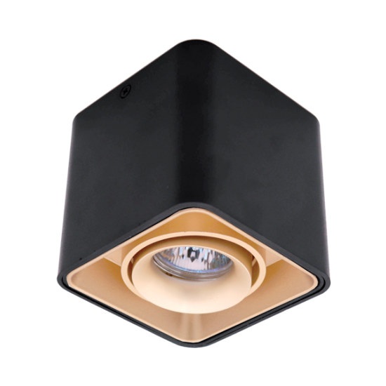 DL-044 SQUARE SINGLE DOWNLIGHT SURFACE GOLD/BLACK DL-044 SQUARE SINGLE DOWNLIGHT SURFACE GOLD/BLACK