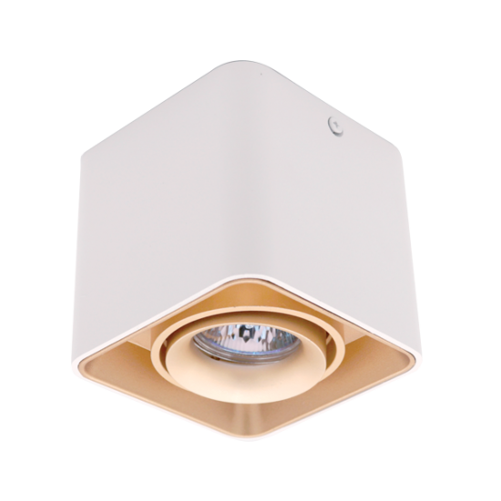 DL-044 SQUARE SINGLE DOWNLIGHT SURFACE GOLD/WHITE DL-044 SQUARE SINGLE DOWNLIGHT SURFACE GOLD/WHITE