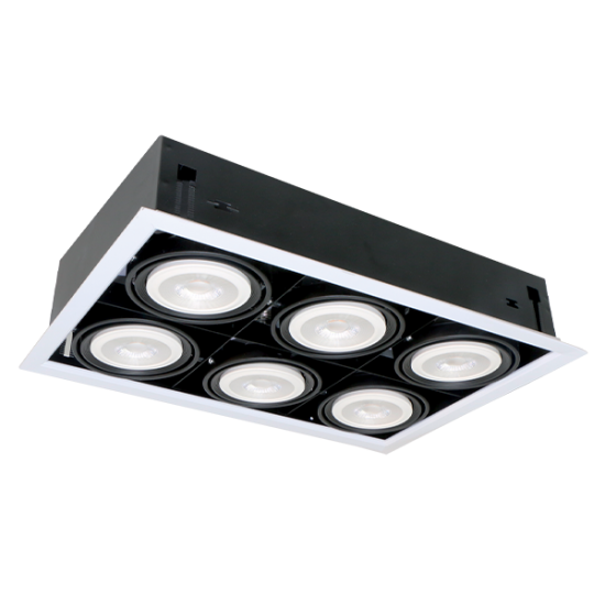 PROIECTOR CU LED QUAD612 12W 6XE27 4000K GRI INCHIS PROIECTOR CU LED QUAD612 12W 6XE27 4000K GRI INCHIS