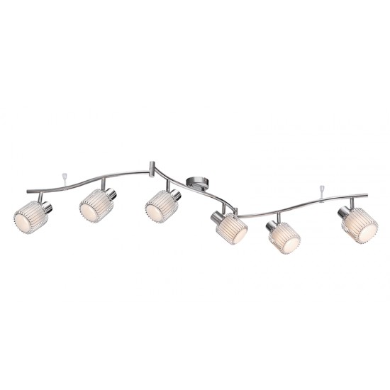 LUSTRA 6XE14 AABY CROM/STICLA ALBA LUSTRA 6XE14 AABY CROM/STICLA ALBA