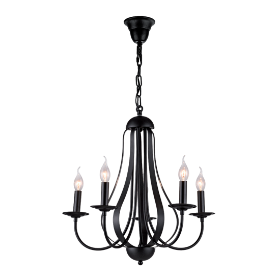 CANDELABRU AMANDA 5XE14 NEGRU CANDELABRU AMANDA 5XE14 NEGRU