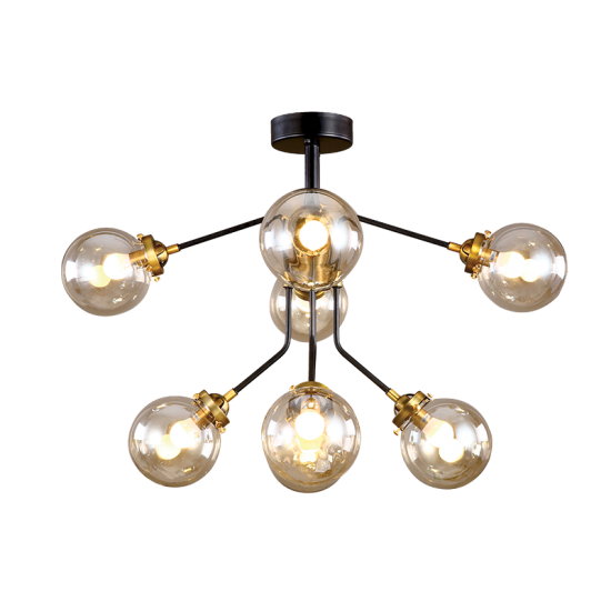 CANDELABRU BUBBLES 8XE14 STICLĂ CULOAREA CHIHLIMBARULUI CANDELABRU BUBBLES 8XE14 STICLĂ CULOAREA CHIHLIMBARULUI