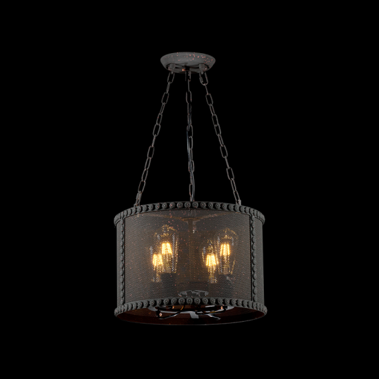 CANDELABRU CARTER  4XE27 NEGRU D370mm