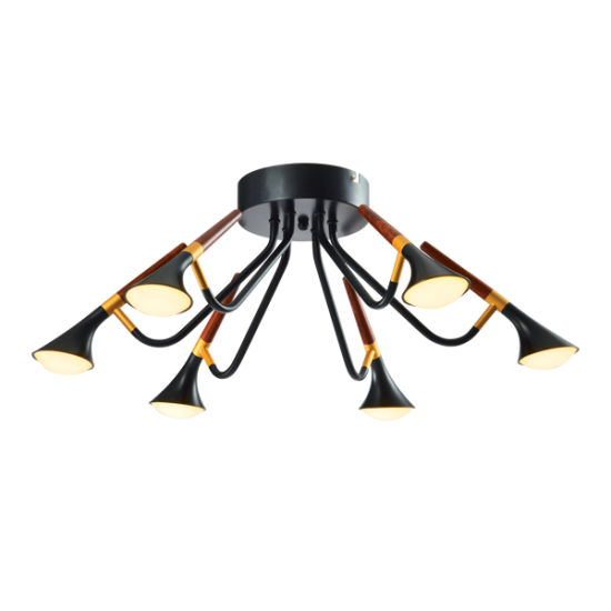 DUNCAN LED CHANDELIER 30W 3000K MATTE BLACK/WOOD DUNCAN LED CHANDELIER 30W 3000K MATTE BLACK/WOOD