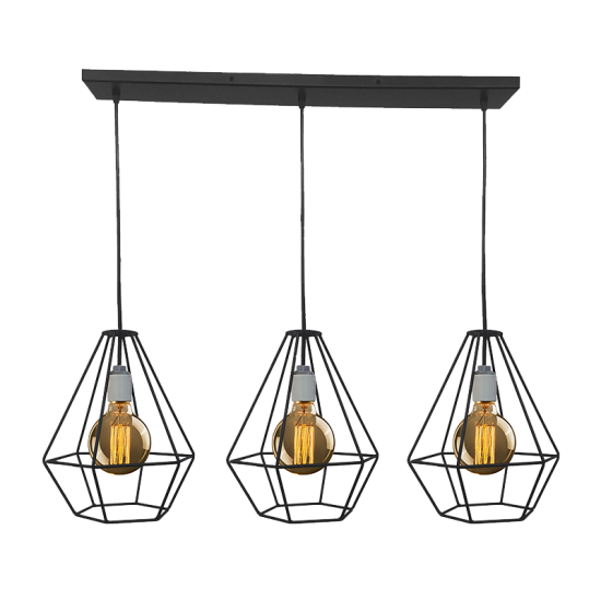 HEIDI CANDELABRU 3xE27 NEGRU HEIDI CANDELABRU 3xE27 NEGRU