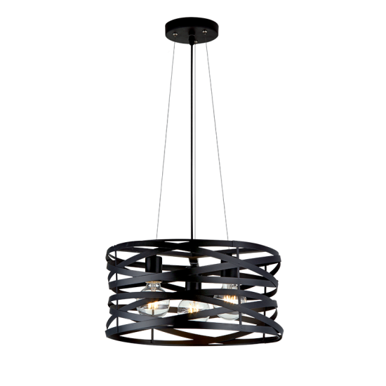 CANDELABRU HELIX  3XE27 NEGRU D425mm