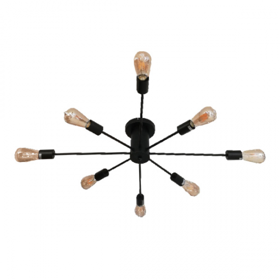LOREN CEILING LAMP 8xE27 BLACK/GOLD LOREN CEILING LAMP 8xE27 BLACK/GOLD