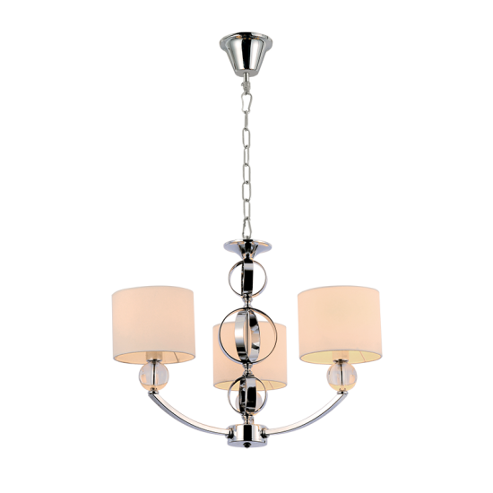 CANDELABRU MAYA  3XE27 CROM D550XH400mm