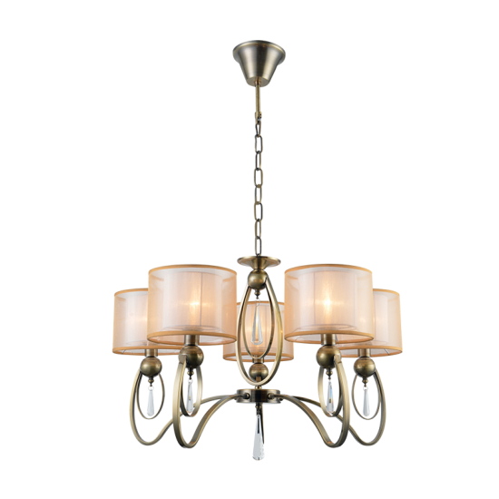 CANDELABRU MERY  5XE27 AURIU ANTIC D700X520mm