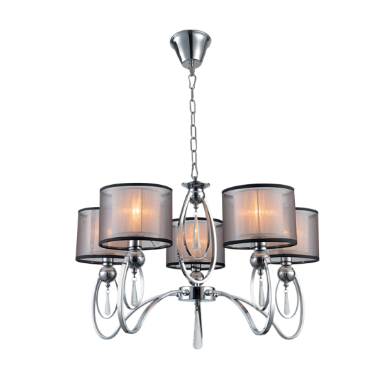 CANDELABRU MERY 5XE27 CROM D700X520mm CANDELABRU MERY 5XE27 CROM D700X520mm