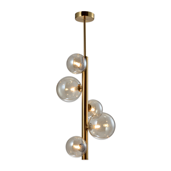 OLENA CHANDELIER 5xG9 VERTICAL GOLD OLENA CHANDELIER 5xG9 VERTICAL GOLD