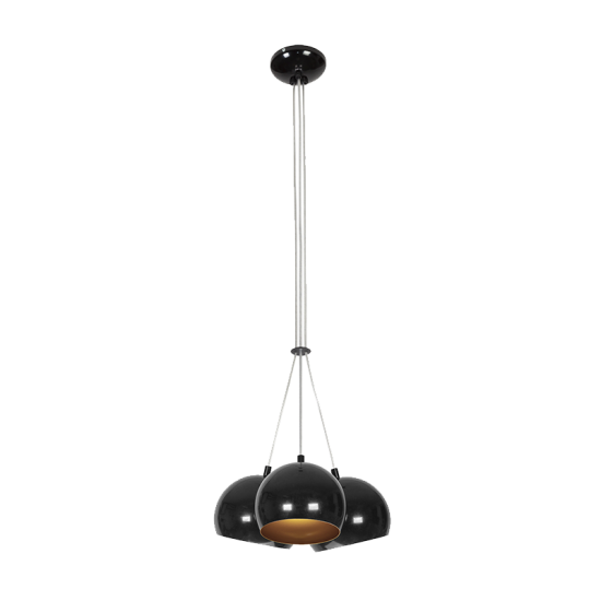 PEARL CANDELABRU 3xE27 NEGRU/AURIU PEARL CANDELABRU 3xE27 NEGRU/AURIU