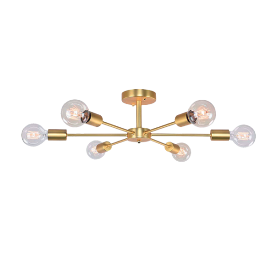 ROXI CEILING LAMP 6xE27 GOLD ROXI CEILING LAMP 6xE27 GOLD