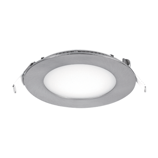 LED PANEL ROTUND 8W 2700K-3000K SATIN NICHEL Ф120MM LED PANEL ROTUND 8W 2700K-3000K SATIN NICHEL Ф120MM