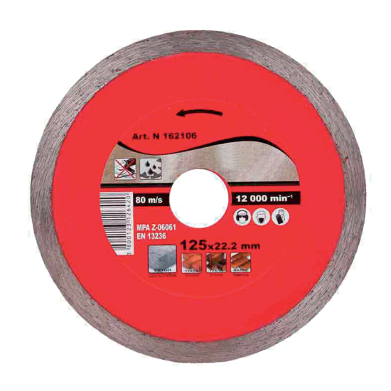 DIAMOND CUTTING DISC WET 125Х22.2mm DIAMOND CUTTING DISC WET 125Х22.2mm