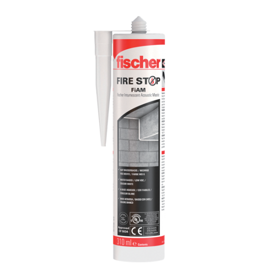 FISCHER FIAM 310 INTUMESCENT ACOUSTIC MASTIC 310ml FISCHER FIAM 310 INTUMESCENT ACOUSTIC MASTIC 310ml